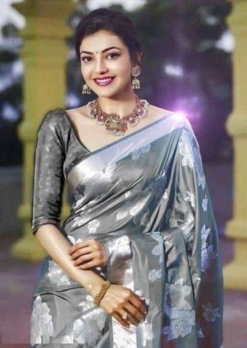 Gorgeous  Jacquard Weaving Banarasi Silk Blend Sarees Roposo Clout